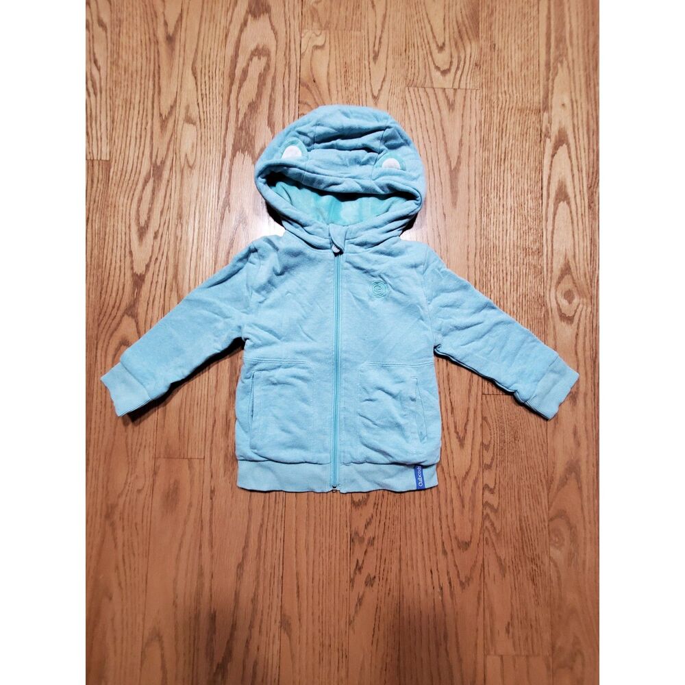 Cubcoats 3 Years/3T Light Blue Racoon Stuffy to Zipped Hoodie VGUC
